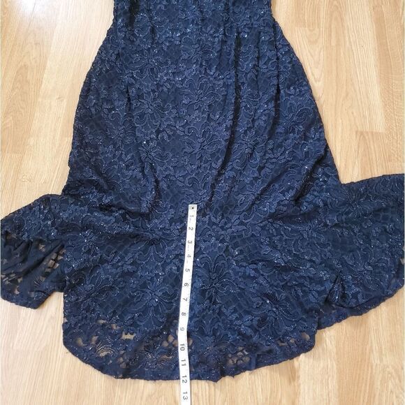 Marina Sparkle Lace Flare-Hem Sleeveless Cocktail Dress size 20W in Navy- NEW - Picture 13 of 13
